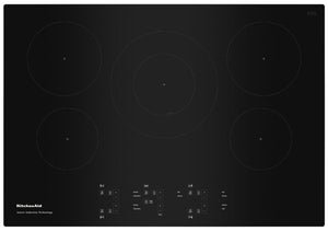 KitchenAid Surface de cuisson à induction par capteur de 5 éléments 30 po noir KCIG550JBL