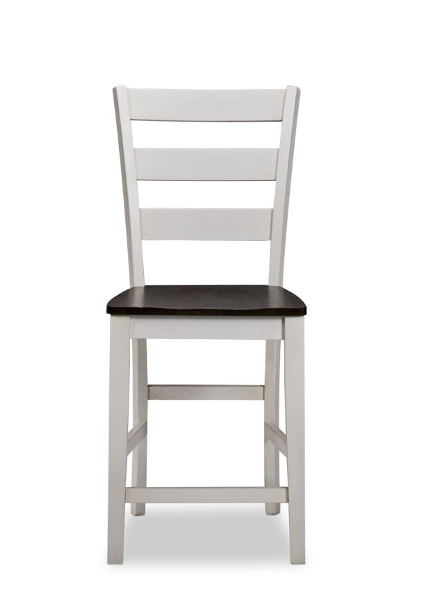 Kona Bar Stool - White and Grey-Brown