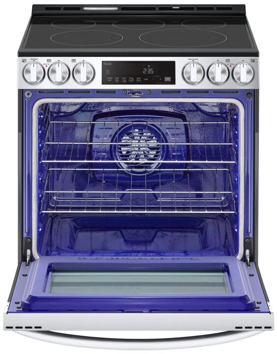 LG Smudge Resistant Stainless Steel Smart Wi-Fi Enabled Fan Convection Electric Slide-in Range with Air Fry & EasyClean® (6.3 cu. ft.) - LSEL6333F