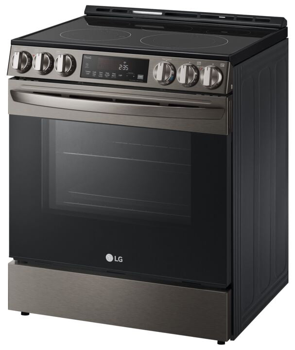 LG Smudge Resistant Black Stainless Steel Smart Wi-Fi Enabled Fan Convection Electric Slide-in Range with Air Fry & EasyClean® (6.3 cu. ft.) - LSEL6333D