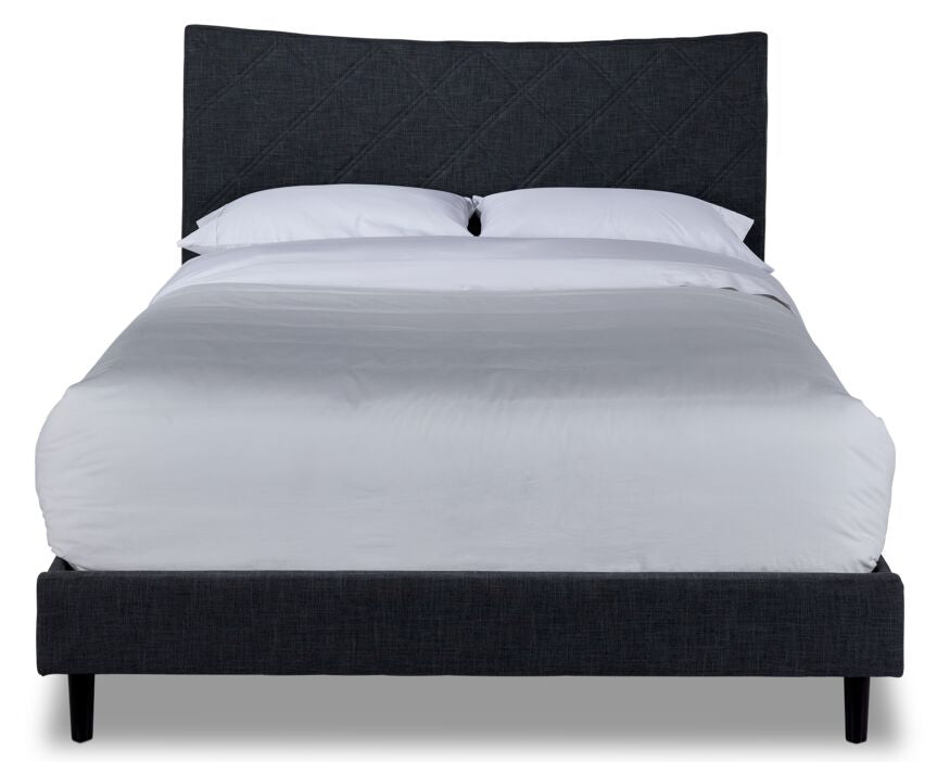 Lawrence 3-Piece Full Bed - Dark Grey