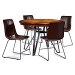 Leo 5-Piece Dining Set - Brown Cherry, Brown