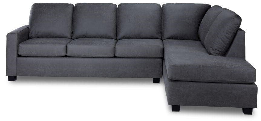 Lindsay 2-Piece Sectional with Right Facing Chaise - Grey