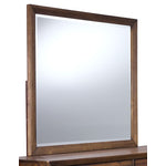 Lotus Mirror - Wire Brushed Brown