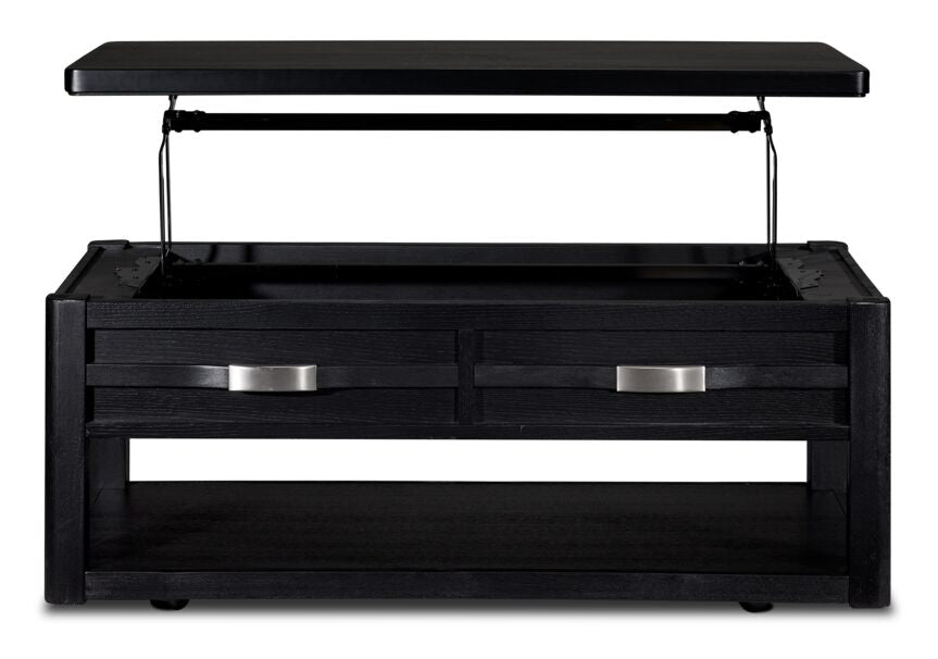 Manila 48" Lift-Top Coffee Table - Black