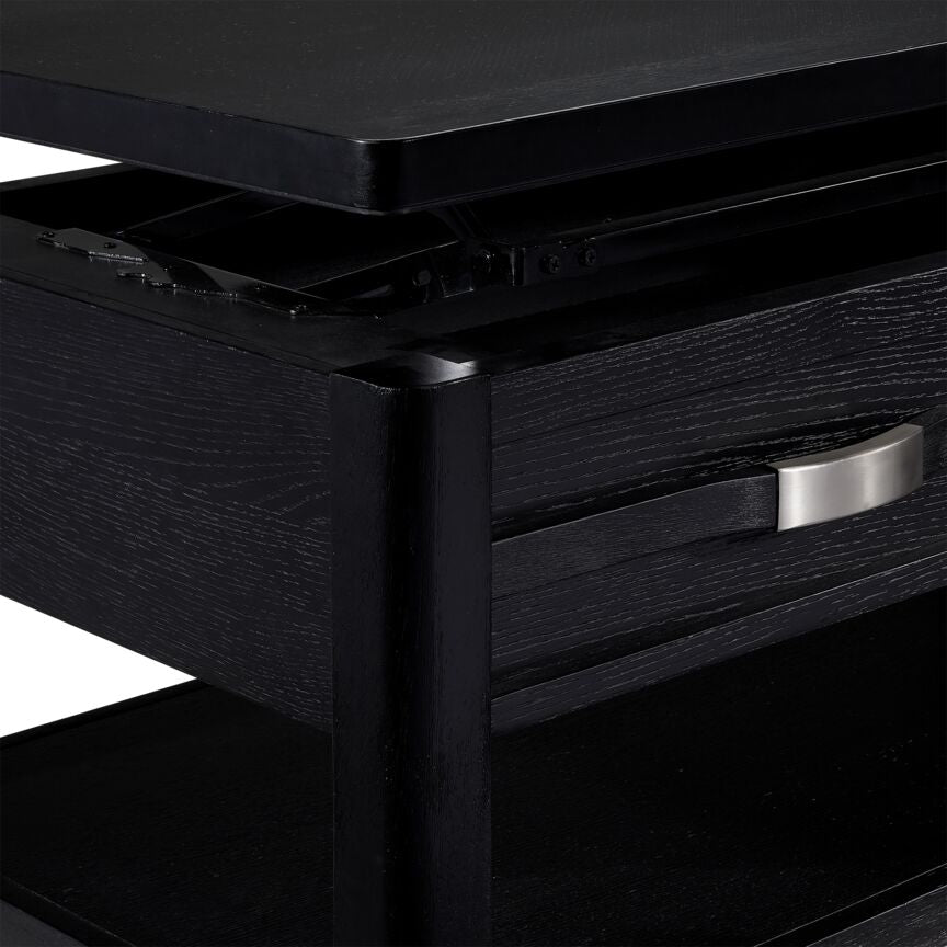 Manila 48" Lift-Top Coffee Table - Black