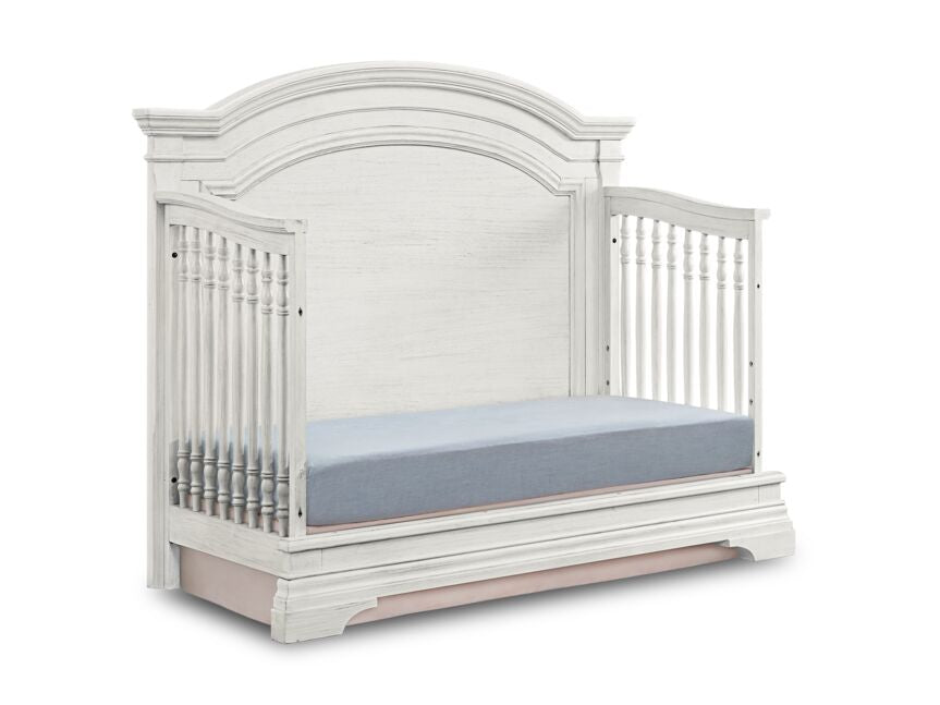 Olivia Arch Top Crib - Brushed White