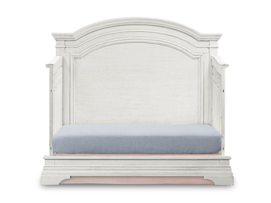Olivia Arch Top Crib - Brushed White
