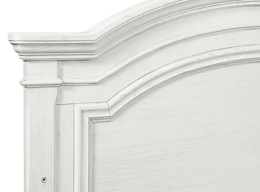 Olivia Arch Top Crib - Brushed White
