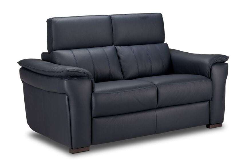Orlando-Ray Leather Sofa and Loveseat Set-Blue