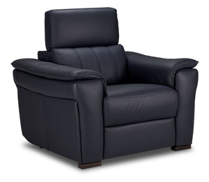 Orlando-Ray Fauteuil en cuir – bleu