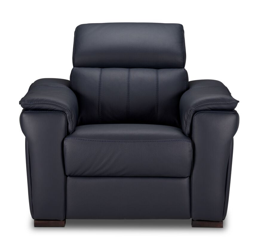 Orlando-Ray Leather Chair-Blue