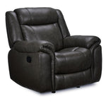 Plaza Leather Rocker Recliner - Grey