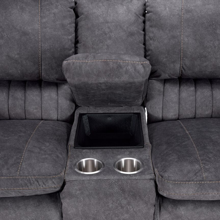 Reyes Power Reclining Loveseat - Grey
