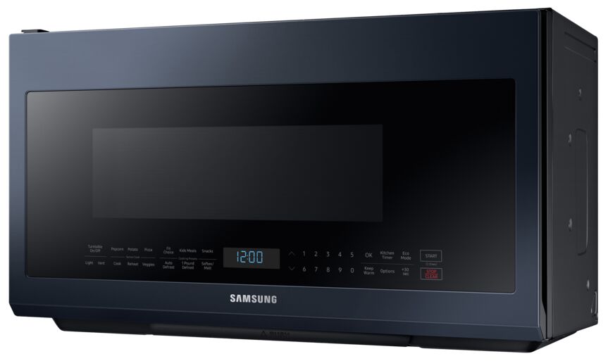 Samsung BESPOKE Navy Steel Over-the-Range Microwave (2.1 Cu. Ft.) - ME21A706BQN/AC