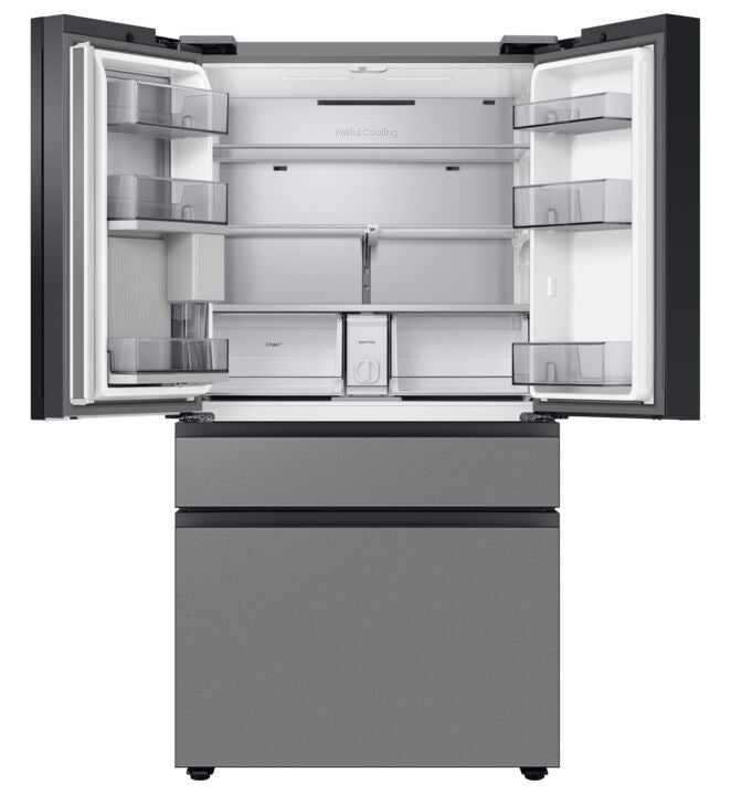 Samsung BESPOKE 36" 22.8 Cu. Ft. Stainless Steel Counter-Depth 4-Door French Door Refrigerator with Beverage Centre - RF23BB8600QLAA