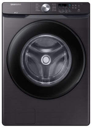Samsung Laveuse à chargement frontal 5,2 pi³ avec autonettoyage Self Clean+MC acier inoxydable noir WF45T6000AV/A5