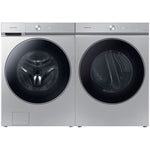 Samsung BESPOKE Silver Front-Load Washer (6.1 cu. ft.) & Electric Dryer (7.6 cu. ft.) - WF53BB8900ATUS/DVE53BB8900TAC