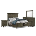 San Mateo 6-Piece Full Storage Bedroom Package - Pewter