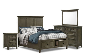 San Mateo Chambre à coucher avec rangement 6 mcx double – étain