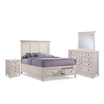 San Mateo 6-Piece Full Storage Bedroom Package - Antique White