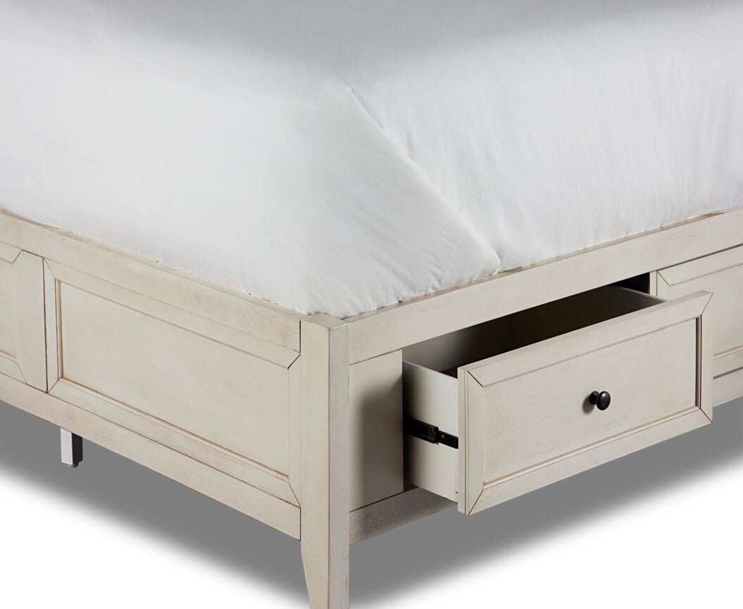 San Mateo 6-Piece Full Storage Bedroom Package - Antique White