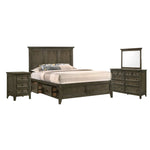 San Mateo 6-Piece King Storage Bedroom Package - Pewter