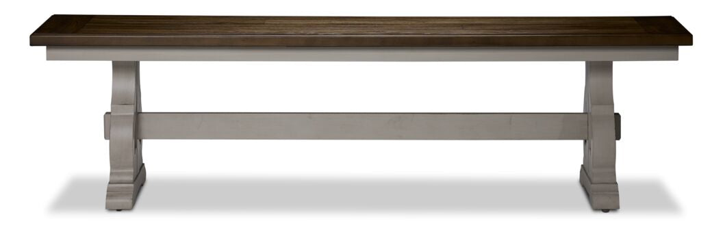 Tanner Bench - Rustic White