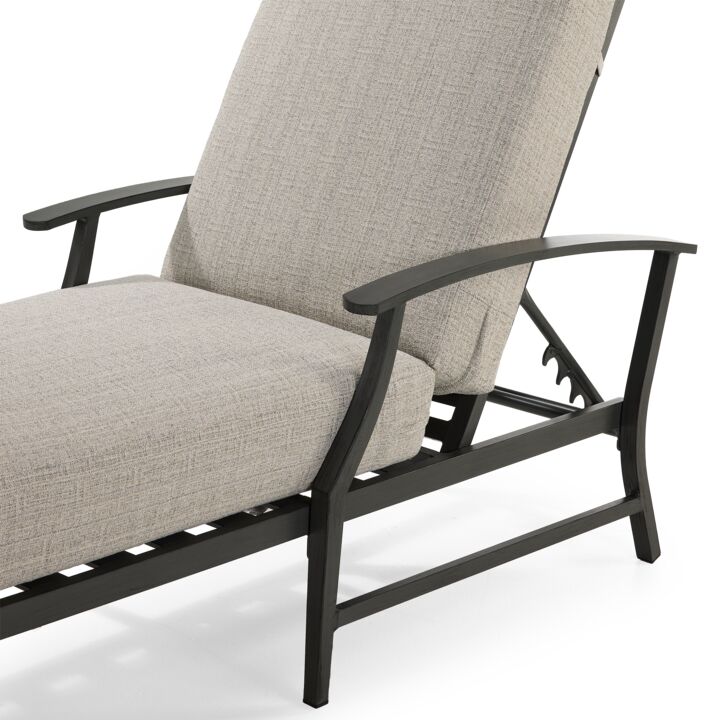 West Lake - Outdoor Chaise Lounge - Grey