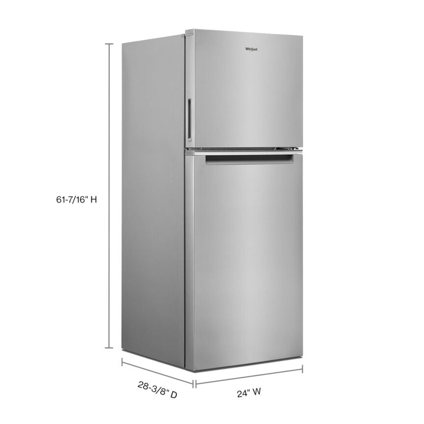 Whirlpool 24" 11.6 Cu. Ft. Fingerprint Resistant Stainless Finish Counter-Depth Top-Freezer Refrigerator - WRT112CZJZ