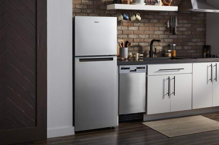 Whirlpool 24" 11.6 Cu. Ft. Fingerprint Resistant Stainless Finish Counter-Depth Top-Freezer Refrigerator - WRT112CZJZ