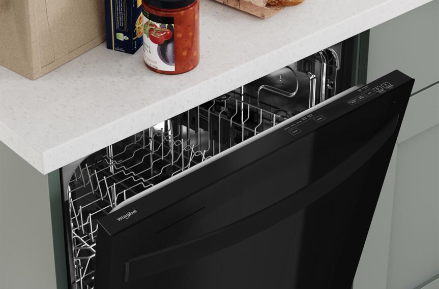 Whirlpool Black Dishwasher with Deep Top Rack (50 dBA) - WDT740SALB