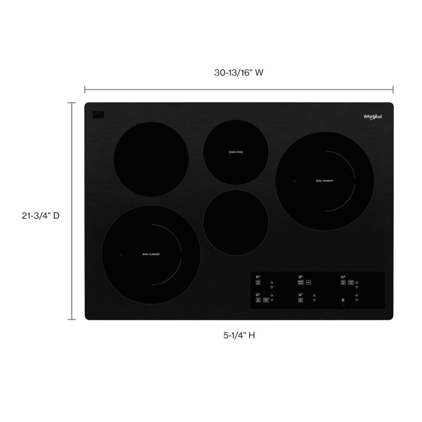 Whirlpool Black 30" Cooktop - WCE97US0KB