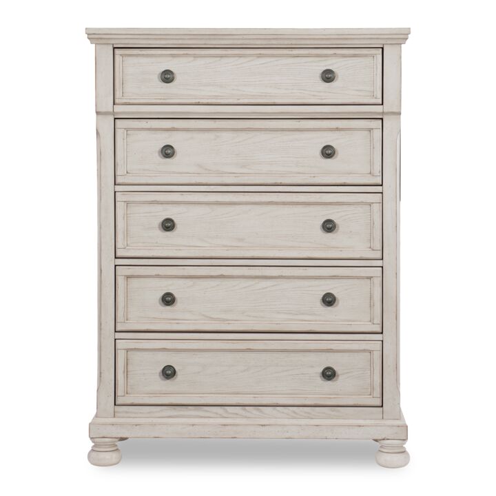 Windchester 5-Drawer Chest - Antique White