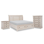 Windchester 5-Piece King Storage Bedroom Package - Antique White