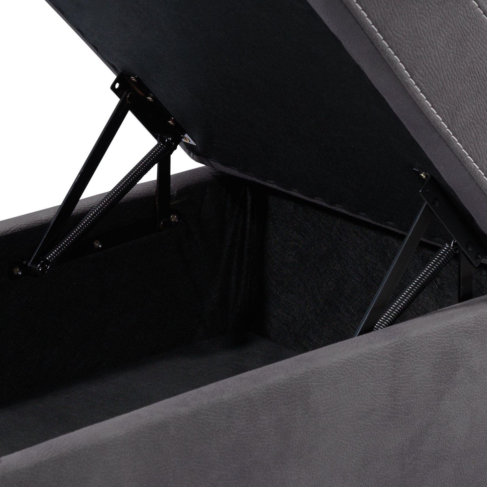 Simone 3-Piece Sectional with Left-Facing Pop-Up Bed - Charcoal