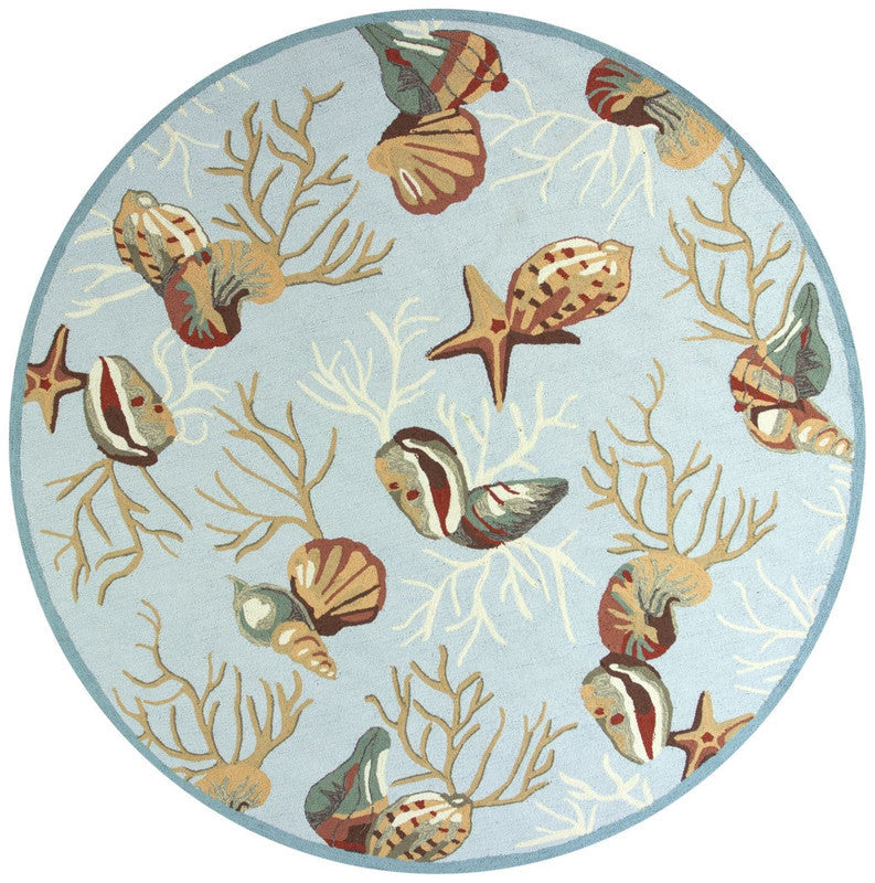 Scorpio X Round Area Rug - 7'6" - Blue
