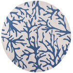 Scorpio XIV Round Area Rug - 7'6" - Ivory/Blue