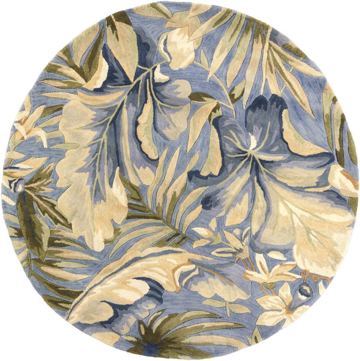 Syracuse III 5'6" - Blue Round Area Rug