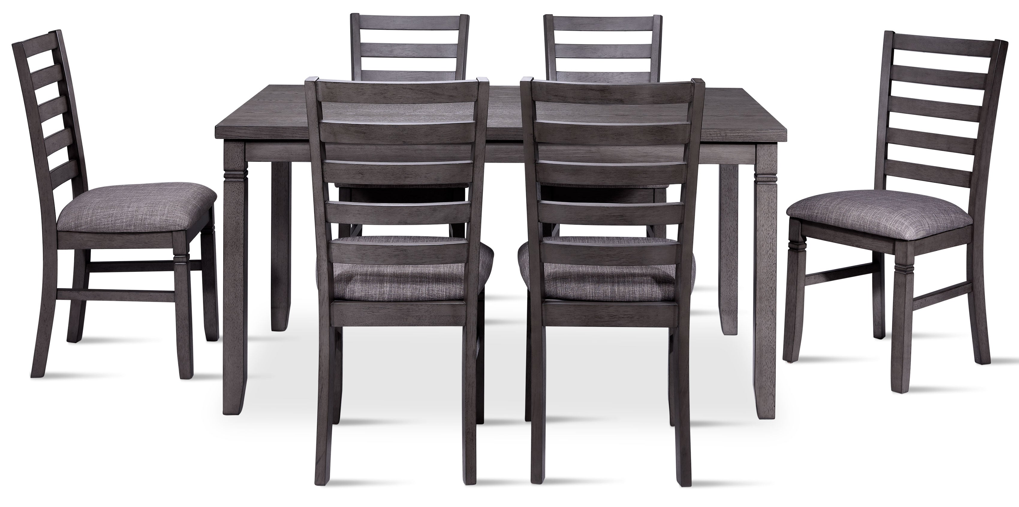 Breeze 7-Piece Dining Set - Dark Grey