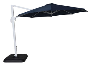 Sunrio Parasol excentré 11 pi – marine, blanc
