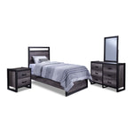 Terra 6-Piece Twin Panel Bedroom Package - Grey