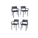 Nardi Trill II Outdoor Dining Arm Chair - Set of 4 - Anthracite