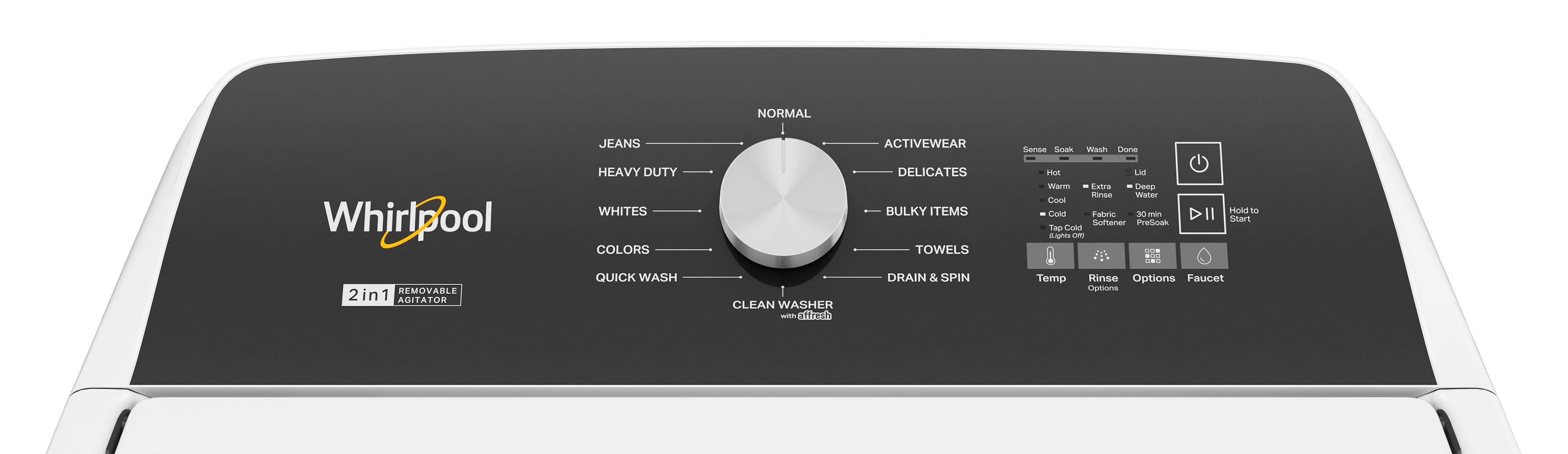 Whirlpool White Top Load Washer with Removable Agitator (5.4 Cu Ft) - WTW5057LW