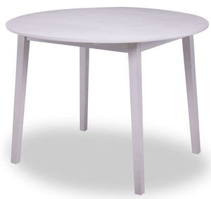 Winter Table de salle à manger avec abattants – blanc antique