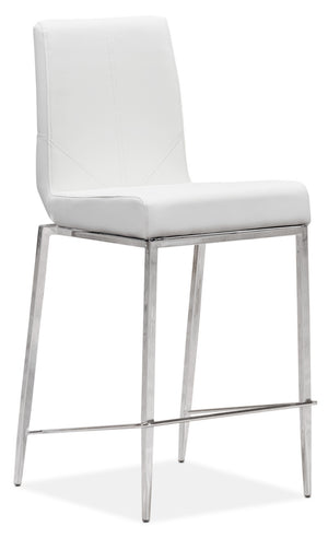Prescott Tabouret hauteur bistrot – blanc