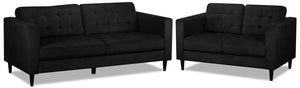 Anthena Ens. Sofa et causeuse - anthracite