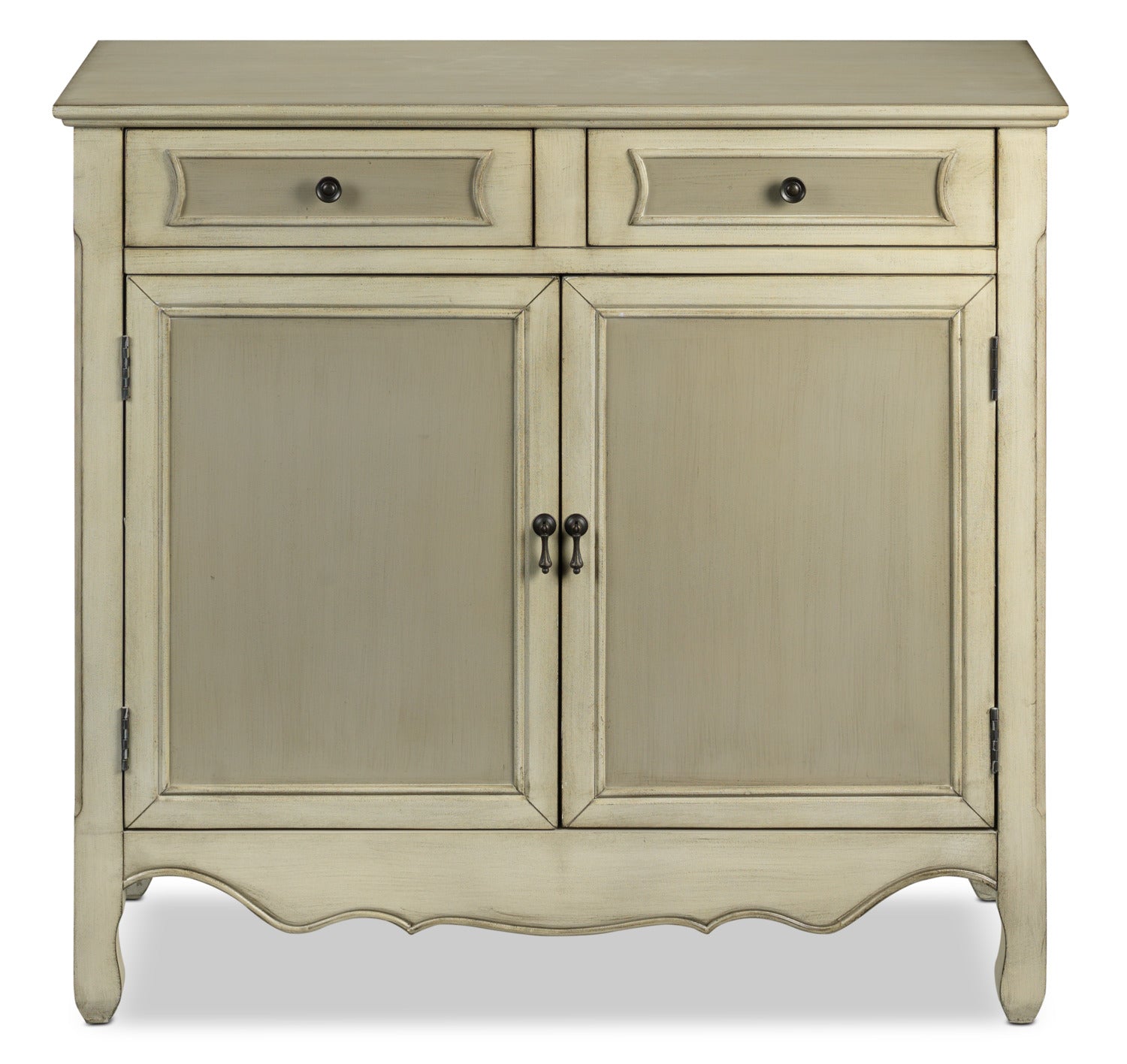 Beasley Accent Cabinet with Drawers - Antique White and Grey