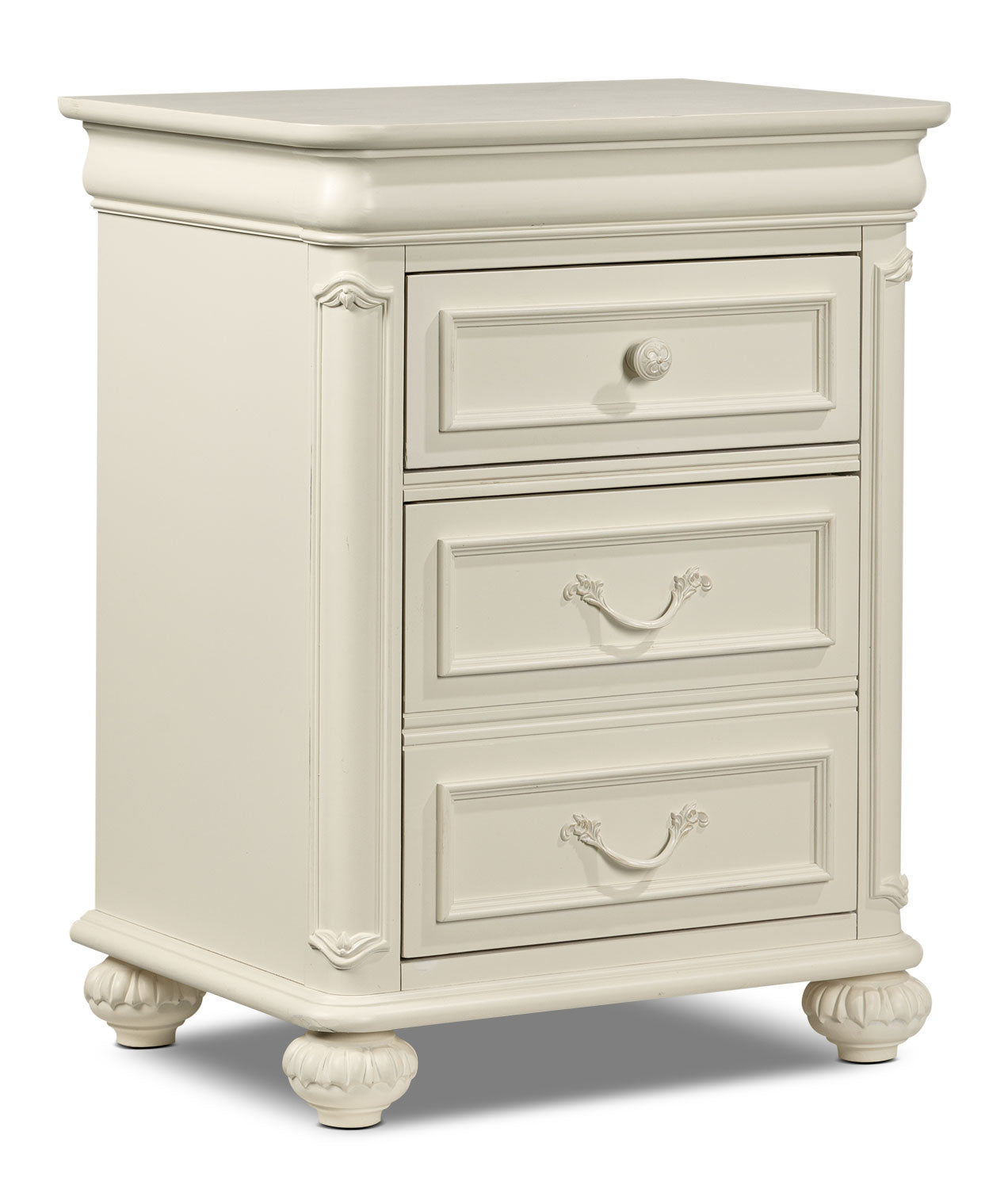 Amber Night Table - Antique White