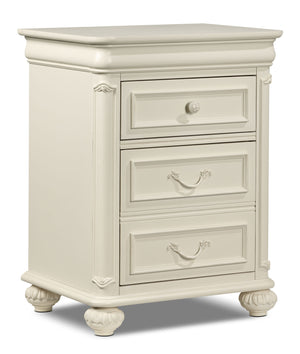 Amber Table de nuit - blanc antique